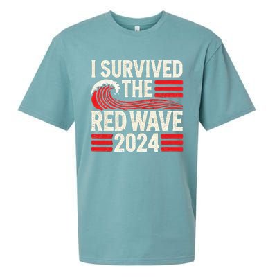 I Survived The Red Wave 2024 Sueded Cloud Jersey T-Shirt