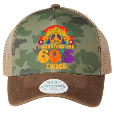 I Survived The 60s Twice Sixties 70th 70s Year Old Birthday Legacy Tie Dye Trucker Hat