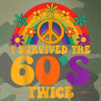 I Survived The 60s Twice Sixties 70th 70s Year Old Birthday Legacy Tie Dye Trucker Hat
