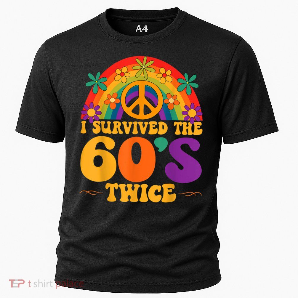 I Survived The 60s Twice Sixties 70th 70s Year Old Birthday Cooling Performance Crew T-Shirt