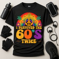 I Survived The 60s Twice Sixties 70th 70s Year Old Birthday Cooling Performance Crew T-Shirt