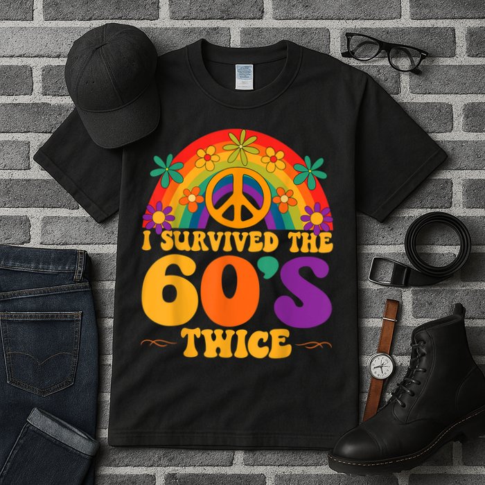 I Survived The 60s Twice Sixties 70th 70s Year Old Birthday Tall T-Shirt