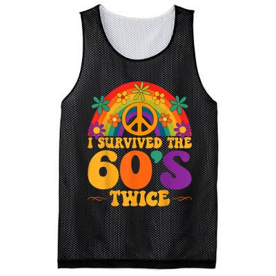 I Survived The 60s Twice Sixties 70th 70s Year Old Birthday Mesh Reversible Basketball Jersey Tank