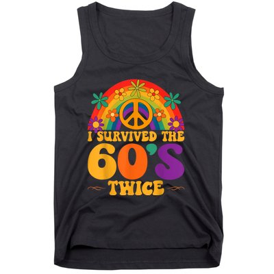 I Survived The 60s Twice Sixties 70th 70s Year Old Birthday Tank Top