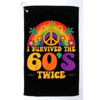 I Survived The 60s Twice Sixties 70th 70s Year Old Birthday Golf Towel