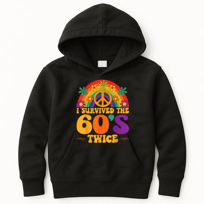 I Survived The 60s Twice Sixties 70th 70s Year Old Birthday Kids Hoodie