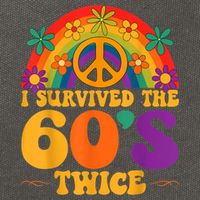 I Survived The 60s Twice Sixties 70th 70s Year Old Birthday Cotton Canvas Backpack