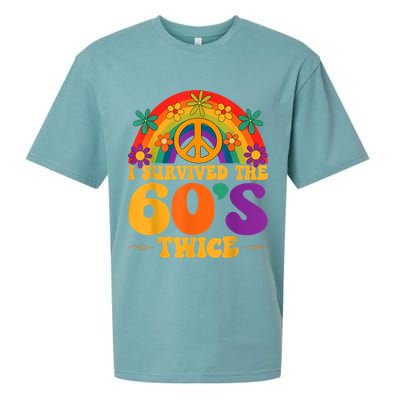 I Survived The 60s Twice Sixties 70th 70s Year Old Birthday Sueded Cloud Jersey T-Shirt
