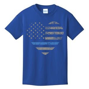 I Support The Thin Blue Line Heart Flag Gift Kids T-Shirt