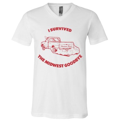 I Survived The Midwest Goodbye V-Neck T-Shirt