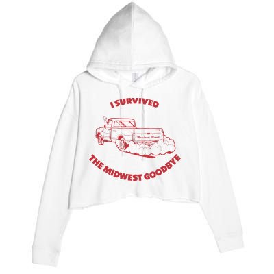 I Survived The Midwest Goodbye Crop Fleece Hoodie