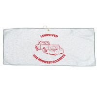 I Survived The Midwest Goodbye Large Microfiber Waffle Golf Towel