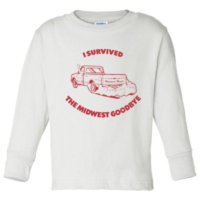 I Survived The Midwest Goodbye Toddler Long Sleeve Shirt