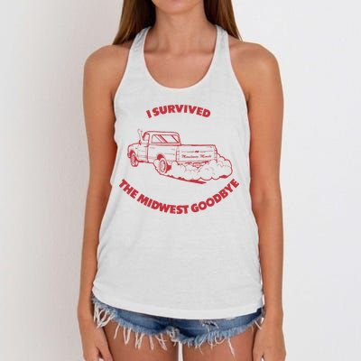 I Survived The Midwest Goodbye Women's Knotted Racerback Tank