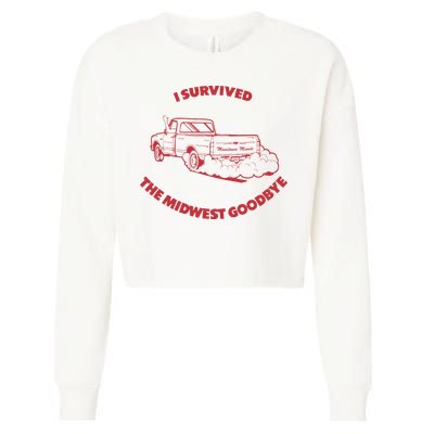 I Survived The Midwest Goodbye Cropped Pullover Crew
