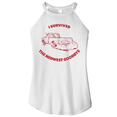 I Survived The Midwest Goodbye Women's Perfect Tri Rocker Tank