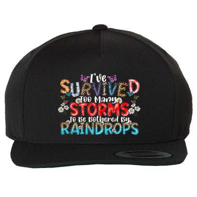 IVe Survived Too Many Storms To Be Bothered By Raindrops Wool Snapback Cap