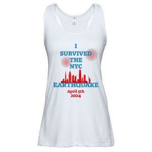 I Survived The Nyc Earthquake 2024 Ladies Essential Flowy Tank