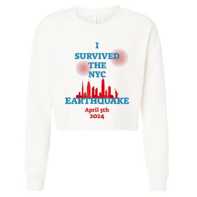 I Survived The Nyc Earthquake 2024 Cropped Pullover Crew