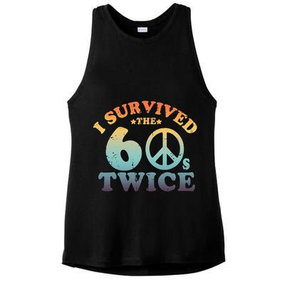 I Survived The Sixties 60s Twice Ladies PosiCharge Tri-Blend Wicking Tank