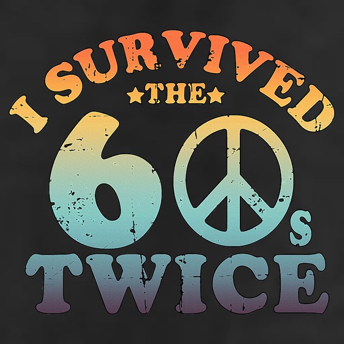 I Survived The Sixties 60s Twice Cool Comfort Performance Bucket Hat