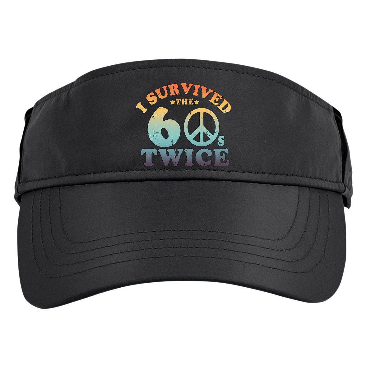 I Survived The Sixties 60s Twice Adult Drive Performance Visor