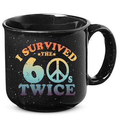 I Survived The Sixties 60s Twice 15oz Campfire Ceramic Mug
