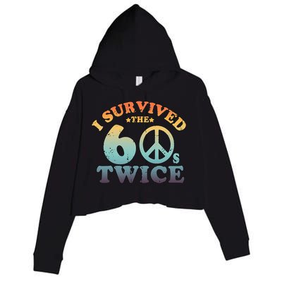 I Survived The Sixties 60s Twice Crop Fleece Hoodie