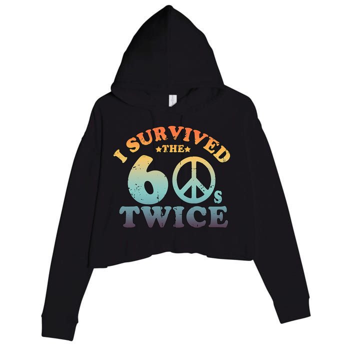 I Survived The Sixties 60s Twice Crop Fleece Hoodie
