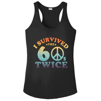 I Survived The Sixties 60s Twice Ladies PosiCharge Competitor Racerback Tank