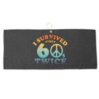 I Survived The Sixties 60s Twice Large Microfiber Waffle Golf Towel