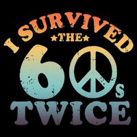 I Survived The Sixties 60s Twice Cropped Pullover Crew