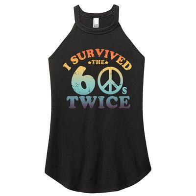 I Survived The Sixties 60s Twice Women's Perfect Tri Rocker Tank