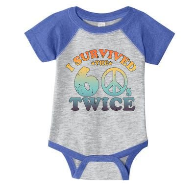 I Survived The Sixties 60s Twice Infant Baby Jersey Bodysuit
