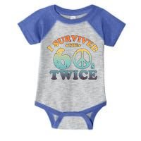 I Survived The Sixties 60s Twice Infant Baby Jersey Bodysuit