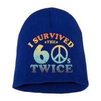 I Survived The Sixties 60s Twice Short Acrylic Beanie