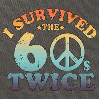 I Survived The Sixties 60s Twice Cotton Canvas Backpack