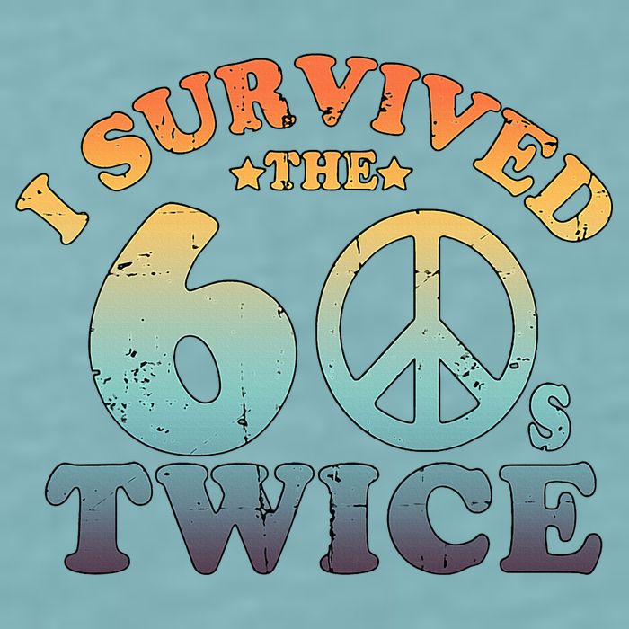 I Survived The Sixties 60s Twice Sueded Cloud Jersey T-Shirt