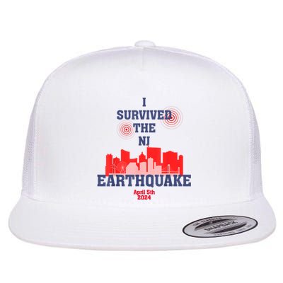 I Survived The Nyc Earthquake 2024 Flat Bill Trucker Hat