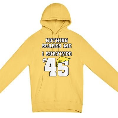 I Survived Trump 45 Nothing Scares Me Kamala Harris 47 Premium Pullover Hoodie