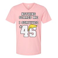 I Survived Trump 45 Nothing Scares Me Kamala Harris 47 V-Neck T-Shirt