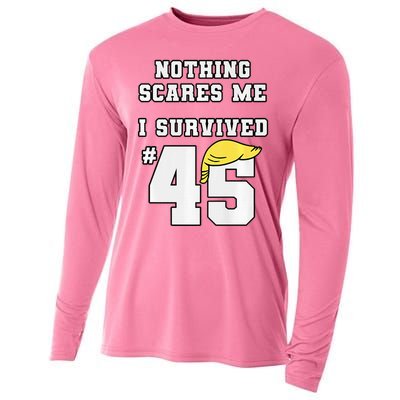 I Survived Trump 45 Nothing Scares Me Kamala Harris 47 Cooling Performance Long Sleeve Crew