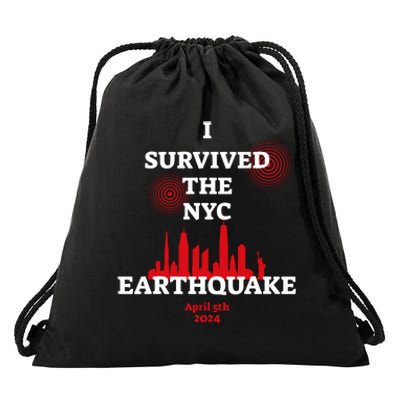 I Survived The Nyc Earthquake 2024 Drawstring Bag