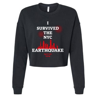 I Survived The Nyc Earthquake 2024 Cropped Pullover Crew