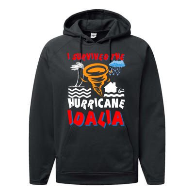 I Survived The Hurricane Idalia Performance Fleece Hoodie