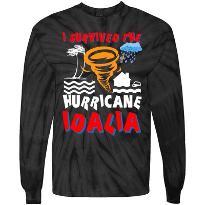 I Survived The Hurricane Idalia Tie-Dye Long Sleeve Shirt