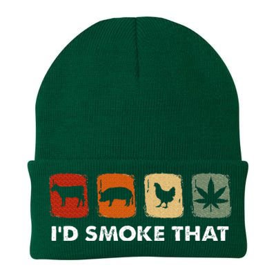 ID Smoke That Funny Marijuana Meat Smoker Knit Cap Winter Beanie