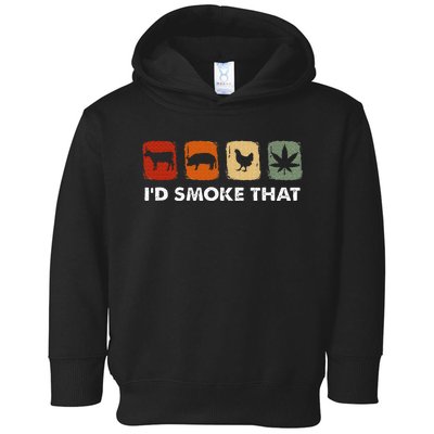 ID Smoke That Funny Marijuana Meat Smoker Toddler Hoodie