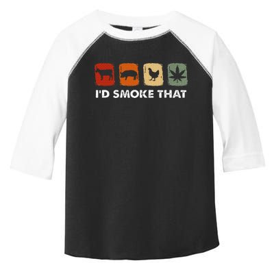 ID Smoke That Funny Marijuana Meat Smoker Toddler Fine Jersey T-Shirt