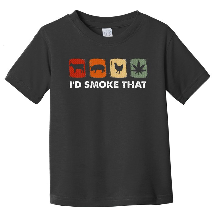 ID Smoke That Funny Marijuana Meat Smoker Toddler T-Shirt